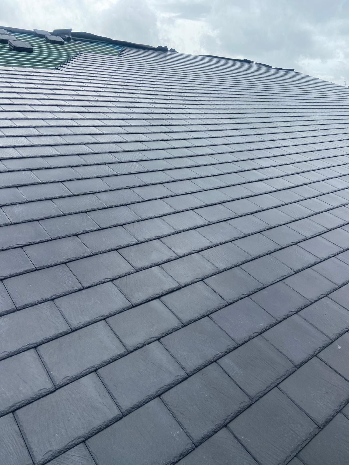 Field of newly laid slates